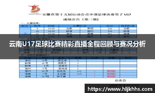 云南U17足球比赛精彩直播全程回顾与赛况分析